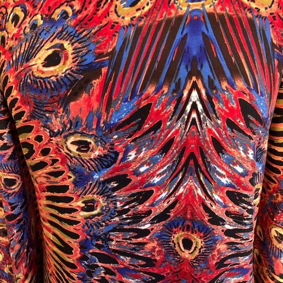 Emma & Michele Peacock Pattern Dress Medium - Picture 5 of 6